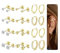 Adramata 12 Paar Damen Ohrstecker Set - Gold Silber Creolen Klein Chirurgenstahl Ohrringe - Tragus Helix Piercing