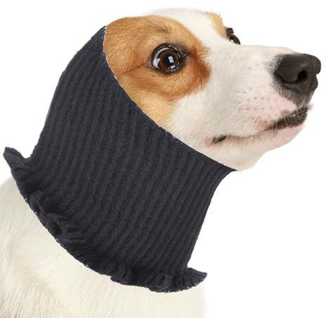 Dog Snood, Dog Snood Ear Protector, For Dogs Pet Neck and Ears Warmer Hood Headwear, Cover for Fireworks Anxiety Relief Calming Headband (25cm)
