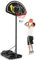 COSTWAY Basketballkorb Outdoor, Basketballständer 130-305 cm höhenverstellbar, Basketballkorb mit Ständer, 2 Rädern & 2 Netzen, Mobile Korbanlage Basketballanlage für Kinder, Erwachsene