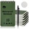 OSDUE Wasserdichte Notizblock, 10 Stück Pocket Notizbuch 12,7x7,6 CM Taschen Notizblock Mini Allwetter Notizblöcke mit Top-Spirale für Aktivitäten im Freien Aufnahmen Taktische Steno