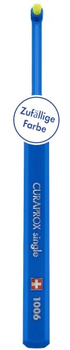 Curaprox CS 1006 Einzelzahnbürste, Zufallsfarbe, Swiss Design | Präzise Reinigung Am Zahnfleischrand, Sanft Für Zahnspangen & Implantate, Weiche Borsten, Einzelpack