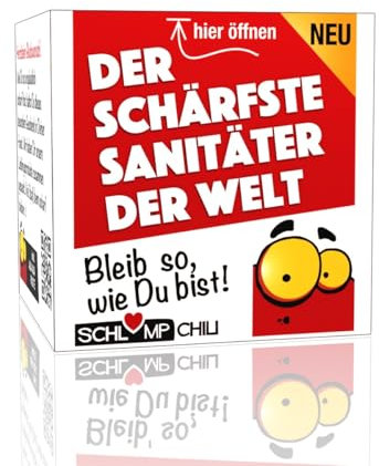 Schlump-Chili Der schärfste Sanitäter der Welt - Ein witziges Geschenk Set für Rettungskräfte, Ersthelfer, Sanis, Krankenwagen, Rettungsassistenten & Krankentransport Fahrer