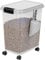 Thrink 20L Airtight Pet Food Storage Container with Measuring Scoop & Casters – Large Dry Food Dispenser for Dogs, Cats & Animals