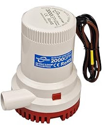 NAVPOWER Bomba de Sentine 24V | 1500GPH / 2000 GPH - Potente, fiable y seguro para embarcaciones, yates y aplicaciones náuticas (2000 GPH)