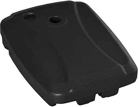Outsunny Base per Ombrellone a Braccio da Giardino in HDPE con Base a T e Ruote, Basamento per Ombrellone a Sbalzo Riempibile Fino a 75 kg con Acqua e Sabbia, 80x60x17 cm, Nero