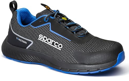 Sparco - Traction Suzuka ESD S1PS SR FO HRO - Herren Sicherheitsschuhe - rutschfeste, strapazierfähige Arbeitsschuhe - Sportliche Sicherheitsschuhe - 41 EU