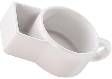 BEBEMOKO 1pezzi Tazza Per Biscotti in Ceramica Tazza Rond Adatta Per Latte e Caffè Quadrata Per Contenere Biscotti Pratica e Decorativa Per Casa Ufficio e Colazione
