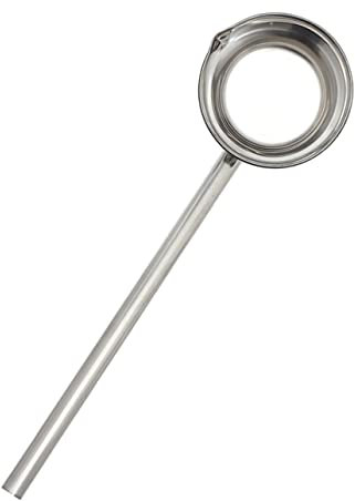 VALICLUD Cucharón mango extendido mango de pala de agua decoración cucharones para cocinar ranurado champú gotero de cucharón de cocina pala de agua de mango largo Acero inoxidable Silver