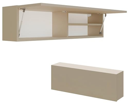 PLATAN ROOM Badschrank 60 cm 80 cm 120 cm Badezimmerschrank Hängeschrank Badezimmermöbel Klappbarer Schrank für Bad Wandschrank (Cappuccino, 120 x 30 x 25)