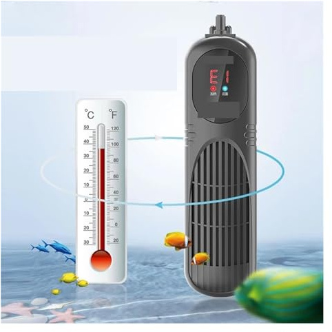 SHEHUALI Chauffages de Piscine, Chauffage d'aquarium Submersible 1000W, Affichage LCD, Thermostat Intelligent PTC, Tige de Chauffage de l'eau à température constante réglable(800W)