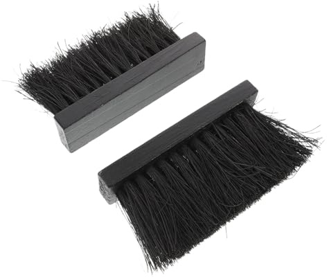 2 Pièces Tête de Rechange en Bois Foncé pour Brosse de Cheminée | Balai pour Cheminée, Fibres de Palmier pour Nettoyage, Retrait des Cendres, Usage Villas Hôtels