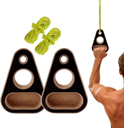 Hangboard Rock Climbing - Portable Wooden Grip Trainer, Ergonomic Handhold Fitness Board, Lightweight Design for Enthusiasts Trainers Athletes, Home Apartment Gym Equipment, 3.15x0.98x4.17 Inches