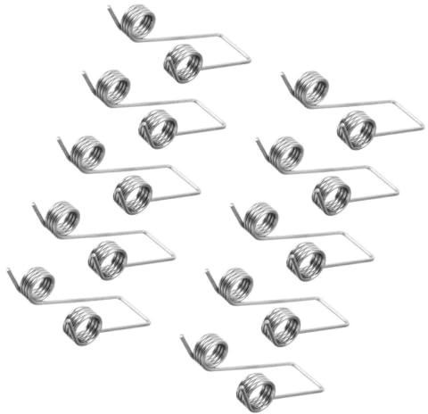 Torsionsfedern für Kippdeckel von Mülltonnen aus Edelstahl | Silber, Universell Einsetzbar, Flexible Ausführung, Stabile Qualität für 10 Stück-pack