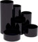 MAUL Stiftehalter MAULtubo Ø15x12,5 cm | Schreibtisch Organizer mit 6 Köchern | Büro Organizer für Stifte, Kugelschreiber, Pinsel und Schere | Stilvoller Stifte Organizer | Schwarz