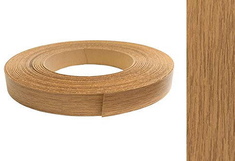 Kantenumleimer Melamin 22mm x 10m mit Schmelzkleber in Eiche mittel natur Dekor