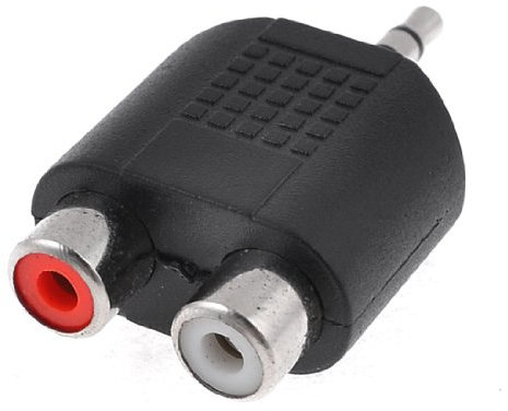 sourcing map Stéréo 3,5 mm vers Double Prise RCA mâle Jack Femelle Adaptateur répartiteur Y