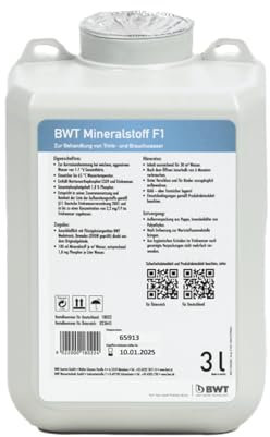BWT Mineralstoff F1 | 4 x 3 l Kanister | 1-7 °dH Gesamthärte