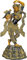 Exotic India Nymphe mit Parrot Auftragen Zinnober – Messing Statue