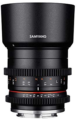 Samyang 35/1,3 Objektiv Video APS-C Sony E manueller Fokus Videoobjektiv 0,8 Zahnkranz Gear, Weitwinkelobjektiv schwarz