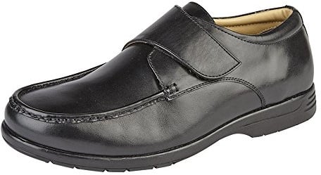 Roamers Mens Leather XXX Extra Wide Touch Fastening Casual Shoe