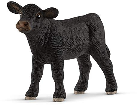 Schleich Farm World - Black Angus Calf Toy Figurine - Kids Ages 3+ | 13880 | Farm Animal Figurine, Realistic Animal Toys, Barn Toy for Kids 3+, Screen-Free Imaginative Pretend Play, Montessori Toy