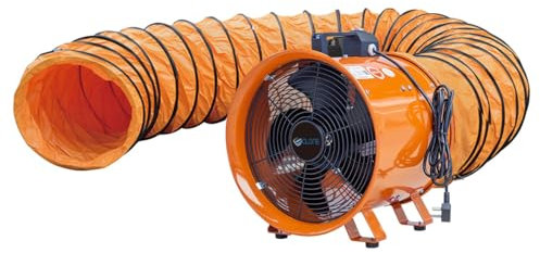 Cyclone 300mm 12 Dust Fume Extractor Ventilation Fan 230v with 5m Duct