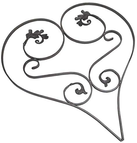 SOTOOLS XXL Vintage Zaun- und Gartendeko Herz 720 x 650 mm Gusseisen Metall | Valentinstag Hochzeit Deko Shabby Chic.