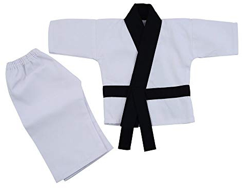 Playwell Arts Martiaux Cadeaux - Taekwondo Bébé Karaté Uniforme (Enfant Costume) - Blanc, 6-12 Months