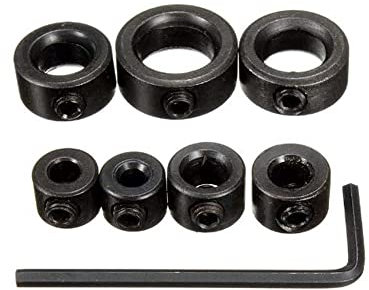 7 Teile/los 3-12mm Bohrer Tiefenstopp Kragen Ring Positionierer Abstand Ring Locator Holzbearbeitung Bohrer Inbusschlüssel