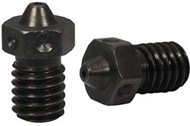 4 Stück gehärtete Stahldüsen M6 Gewindedüse 0,6 mm 0,8 mm für 1,75 mm V6 Düse Hotend Prusa Printing PEI PEEK oder Kohlefaser-Filament Verwendung (2 x 0,6 + 2 x 0,8)