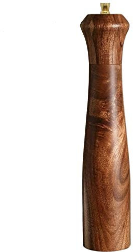 Moulin à poivre, moulin à sel et poivre en bois d'acacia rechargeable Moulin à sel avec grossière réglable, moulin à sel et poivre Shaker Vaisselle Cadeaux 25,4 cm