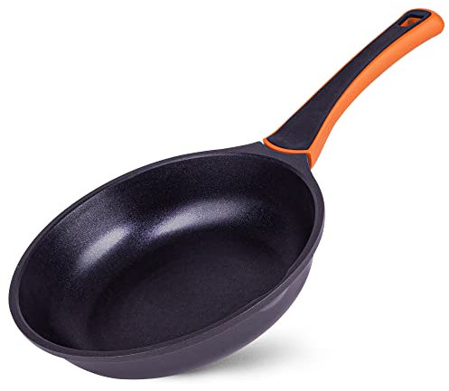 La Moustache - Sartén Antiadherente【26 cm】de Aluminio Fundido sin PFOA, Apta para Inducción y Todas las Cocinas, Mango Ergonómico y Antiquemaduras de Baquelita | Incluye E-Book con Recetas (Ducane)