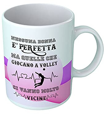 Tazza Volley Donna: Nessuna è Perfetta ma Quelle Che Giocano Ci Vanno Molto Vicine - Tazze Divertenti, Gadget, Idea Regalo Simpatica