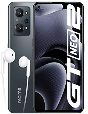 realme GT Neo 2 Smartphone ohne Vertrag, Qualcomm Snapdragon 870 5G-Prozessor, 120 Hz E4 AMOLED-Anzeige, 65W SuperDart Charge, 64 MP KI-Dreifach-Kamera, NFC, 8GB+128GB, NEO-Schwarz
