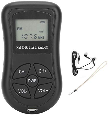 Tragbares Kurzwellenradio,FM (60-108MHz)Radio Plug in Wall,LCD-Display,Batteriebetrieben mit 2 X AAA (nicht Im Lieferumfang Enthalten) Radio mit Bestem Empfang,mit Kopfhörer Zum Verschenken,Ältere,Zuh