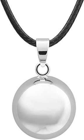 Pinch-Perles Bola de grossesse couleur argent or rose gold avec 2 cordons 115 cm et 75 cm pour les femmes enceintes idée cadeau originale pour amies votre famille, collègues, pendentif de qualité