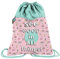 PASO Premium Kinder Turnbeutel/Sportbeutel - 43x34 cm - Love Life - Rosa