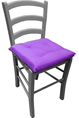Russo Tessuti 6 Cuscini Sedie Cucina Living Coprisedia Imbottiti Laccetti Color Block Lilla