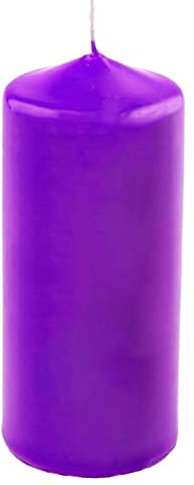 Tradineur - Vela Taco con Aroma a Lavanda, velón de Cera perfumada, Larga duración: 25 Horas, aromaterapia, decoración del hogar (Lila, Lavanda SPA, 10,5 x 4,5 cm)