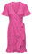 ONLY Damen knielanges Kurzarm Wickel-Kleid mit Alloverprint ONLOlivia S/S Wrap 15206407 Very Berry Dots On Line 34