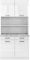 Vicco Cucine componibili piccole R-Line, Bianco lucido, 100 cm, PL Marmo