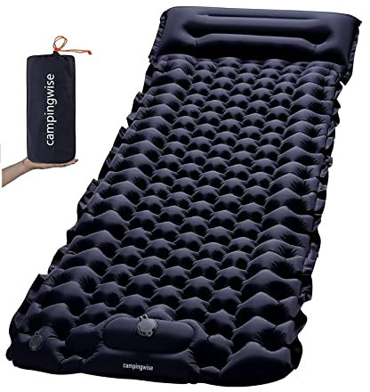campingwise Matelas gonflable modèle 2023 - léger et très compact - pompe intégrée - 200 x 70 cm