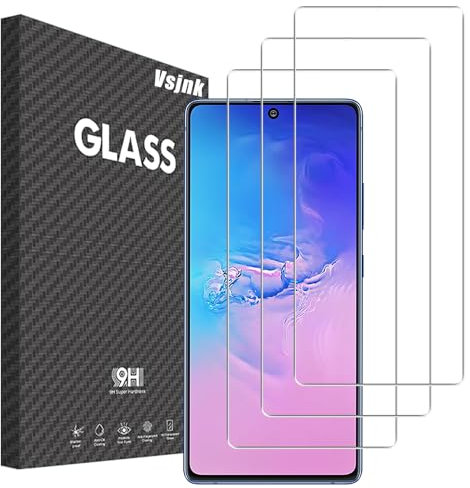 Vsjnk Screen Protector für Samsung Galaxy S10 Lite/Galaxy Note 10 Lite mit 3 Stück Panzer Schutz Glas 9H Härte Tempered Glass,HD Displayschutzfolie,kompatible mit Galaxy S10 Lite/Note 10 Lite