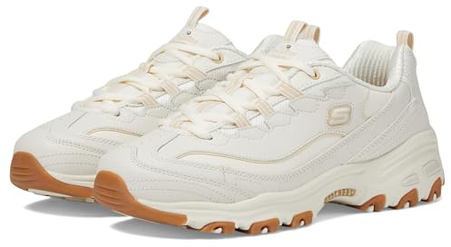 Skechers Women's D Lites Good Neutral Off White Low Top Sneaker Shoes 39.5 EU