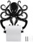 Blulu Octopus Toilet Paper Holder - Black Iron Decorative Nautical Wall Mounted Paper Towel Holder - Novelty Bathroom Decor for Nautical, Halloween, Christmas