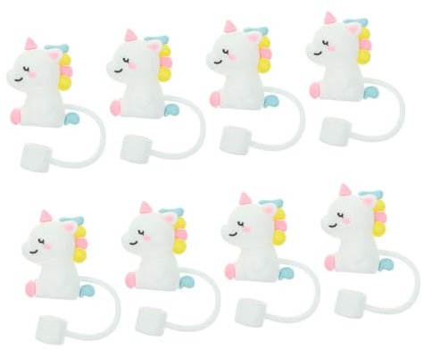 Cabilock 40 Pcs De Paille Licorne Dessin Animé Décorer