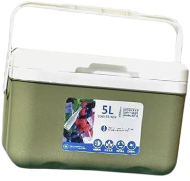 Oshhni Cubo de Hielo para Picnic de 5L, contenedor para Nevera, Cubo de Hielo, congelador para conservación de Coche, refrigerador para Viaje, Picnic, Verde