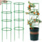 EHOTER Tuteurs pour Plantes, Piquets Verts Ronds Support pour Plantes, Anneau De Support De Plante, Jardin Treillis Grimper pour Légumes Fruits Et Fleurs (Lot de 8)