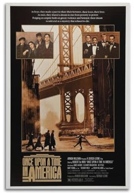 BIDNSNHKJ Once Upon A Time in America Raumdekoration, Poster, Druck, Wandkunst, Dekoration, Leinwand, Poster, ästhetisches Poster für Schlafzimmer, Wohnzimmer, Wand, 30 x 45 cm, ungerahmter Stil