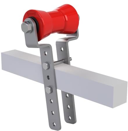 SUPROD Polyurethan Kielrolle mit Halter H höhenverstellbar Bootstrailer Sliphilfe verzinkt 130/50 mm